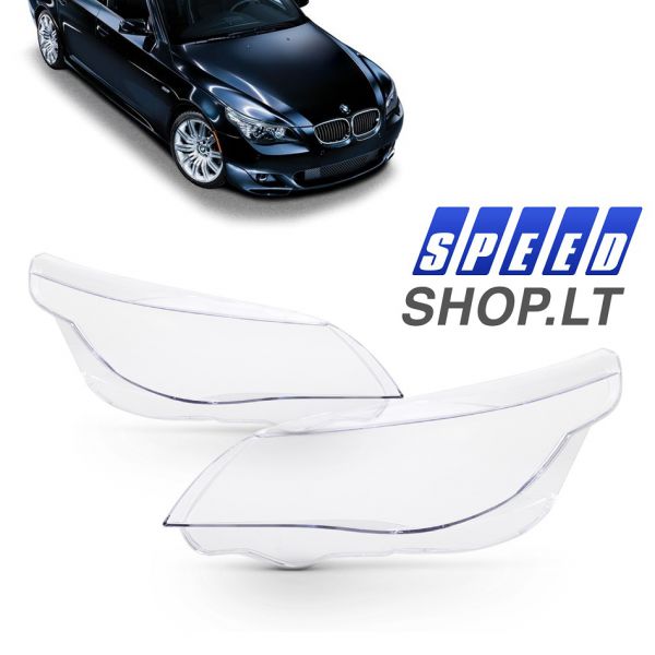 BMW 5 (E60-E61) priekinių žibintų stiklai